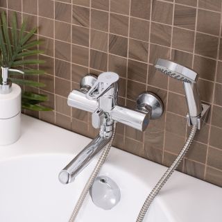 Смеситель для ванны с душем РМС SL141-009E хром